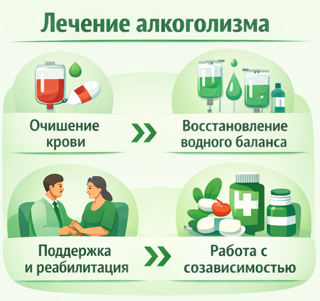 лечение алкоголизма в Качканаре этапы